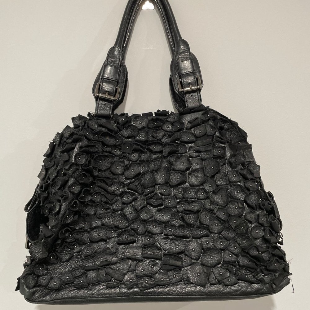 Kenneth Cole Black Bag with Floral Patterns - Picture 3 of 16